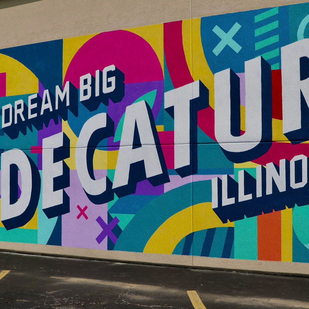 Dream Big mural in Downtown Decatur